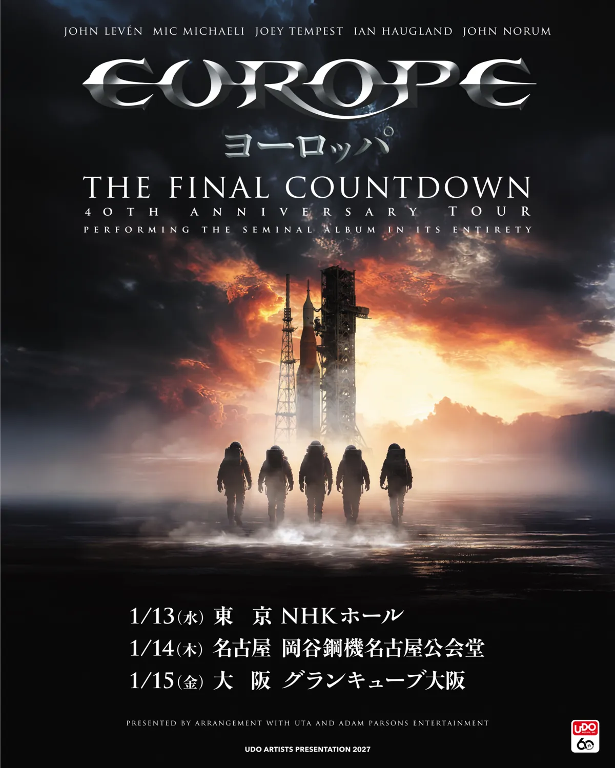 EUROPE – THE FINAL COUNTDOWN 40TH ANNIVERSARY TOUR 2027